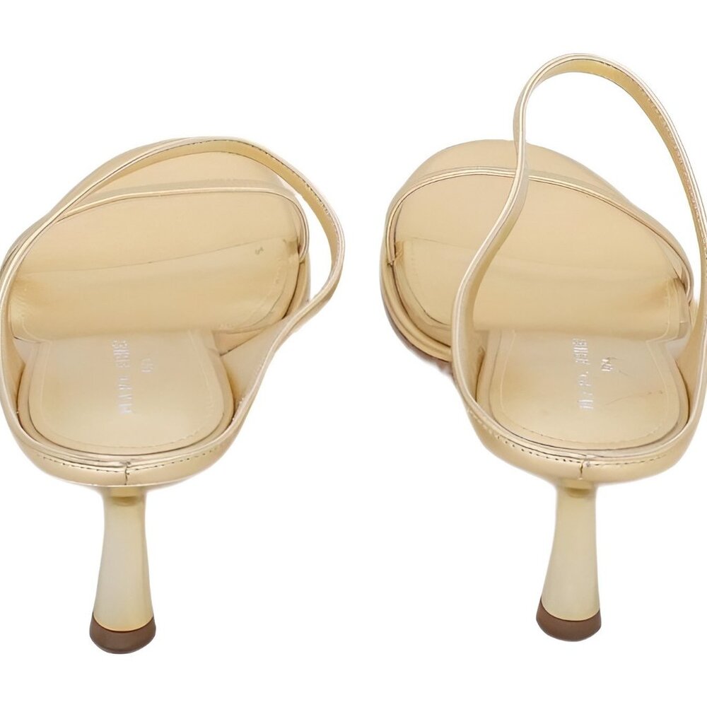 Marc Fisher LTD Alonde Kitten Heel Sandal Gold Women's US 11M - Picture 3 of 6